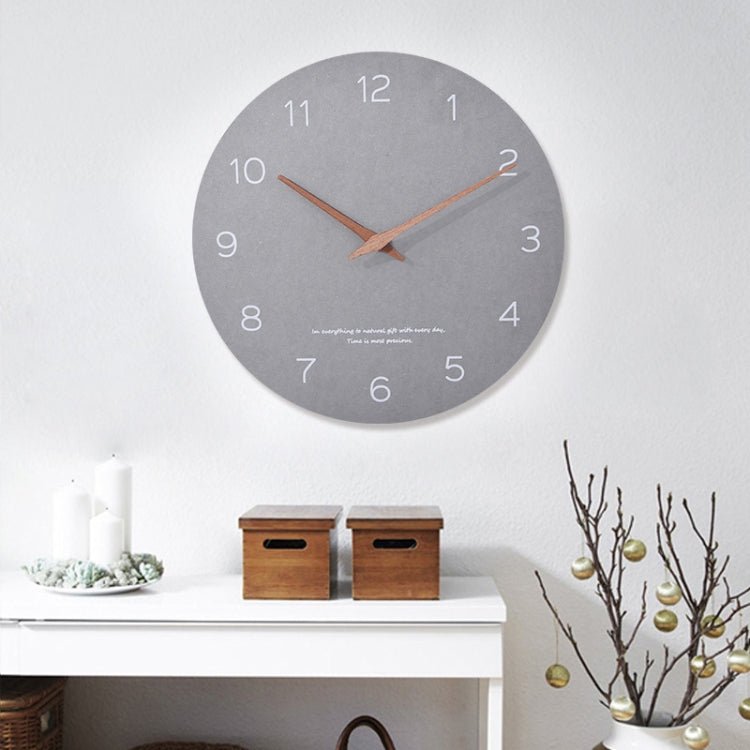 Round Silent Clock Walnut Wall Clock My Store