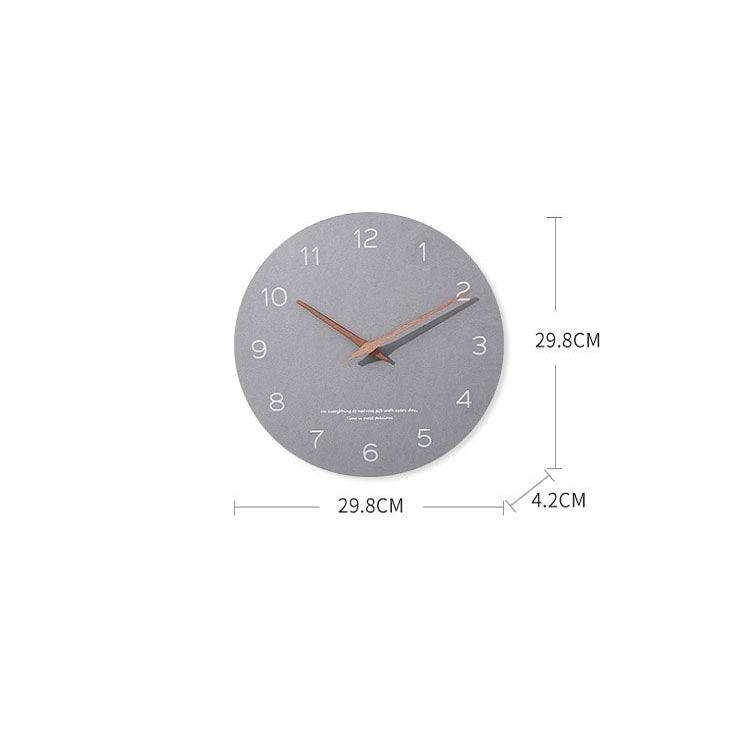 Round Silent Clock Walnut Wall Clock My Store