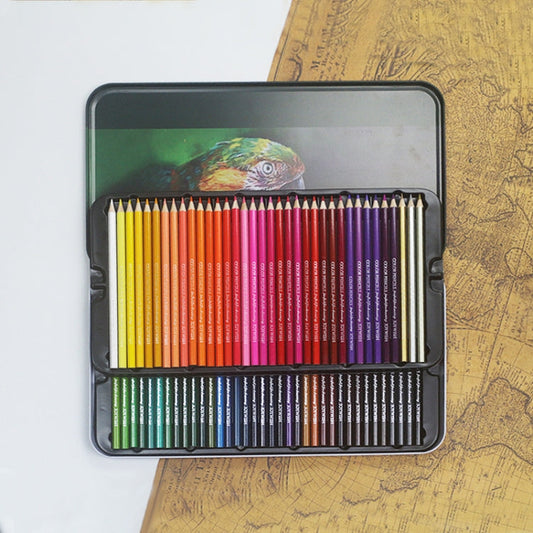 72-Color Tin Box Oily Drawing Color Pencils