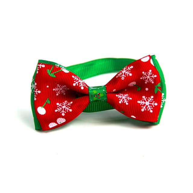 5 PCS Christmas Holiday Pet Cat Dog Collar Bow Tie Adjustable Neck Strap Cat Dog Grooming Accessories Pet Product(8x4x15cm)-Reluova