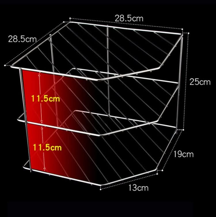 304 Stainless Steel Kitchen Pot Rack Dish Storage Rack Multifunctional Corner Rack-Reluova