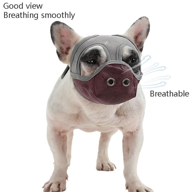 Bulldog Mouth Cover Flat Face Dog Anti-Eat Anti-Bite Drinkable Water Mouth Cover - Reluova