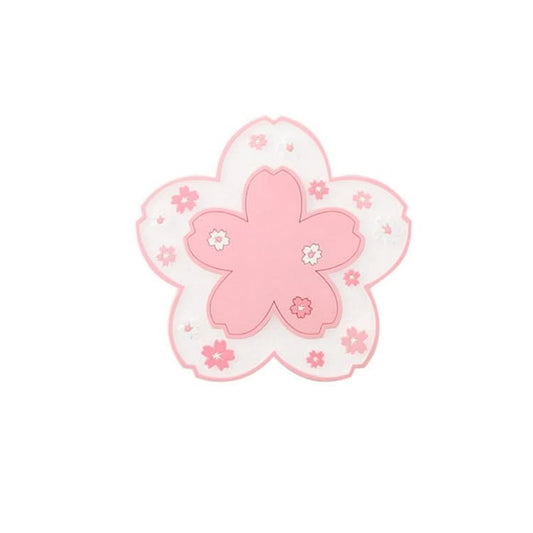 Home Cherry Blossoms Silicone Table Mat Non-Slip Mat Insulation Mat, Specification: Powder Coaster - Reluova