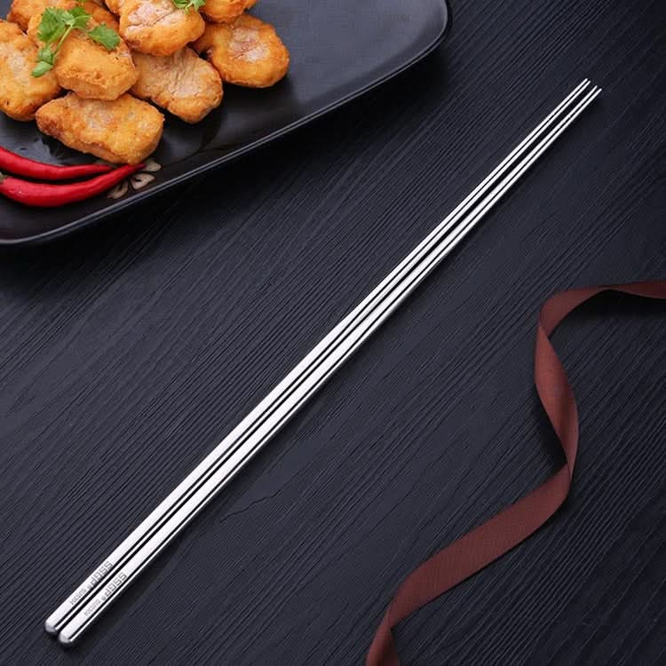 1 Pair Extended Chopsticks Stainless Steel Non-Slip Anti-Scalding Long Chopsticks Noodle Chopsticks Hot Pot Chopsticks - Reluova