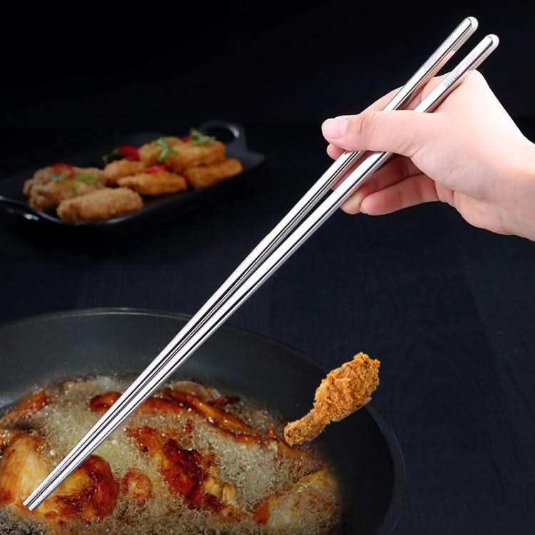 1 Pair Extended Chopsticks Stainless Steel Non-Slip Anti-Scalding Long Chopsticks Noodle Chopsticks Hot Pot Chopsticks - Reluova