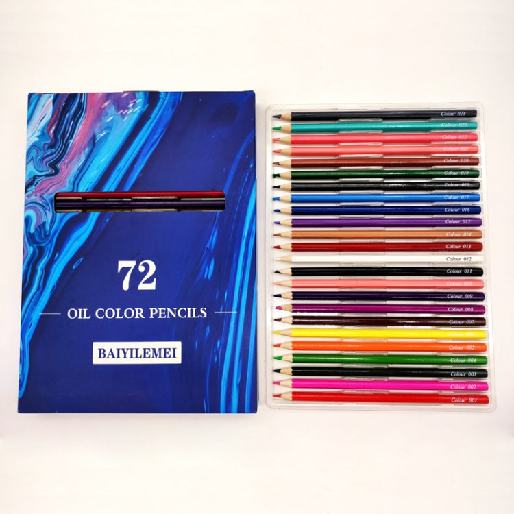 72-color Student Drawing Colored Pencil Full English Version Set