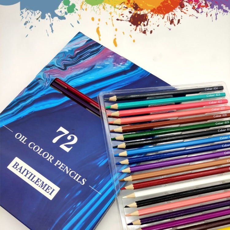 72-color Student Drawing Colored Pencil Full English Version Set