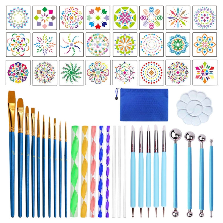 53 PCS Mandala Drawing Tool With Storage Bag My Store