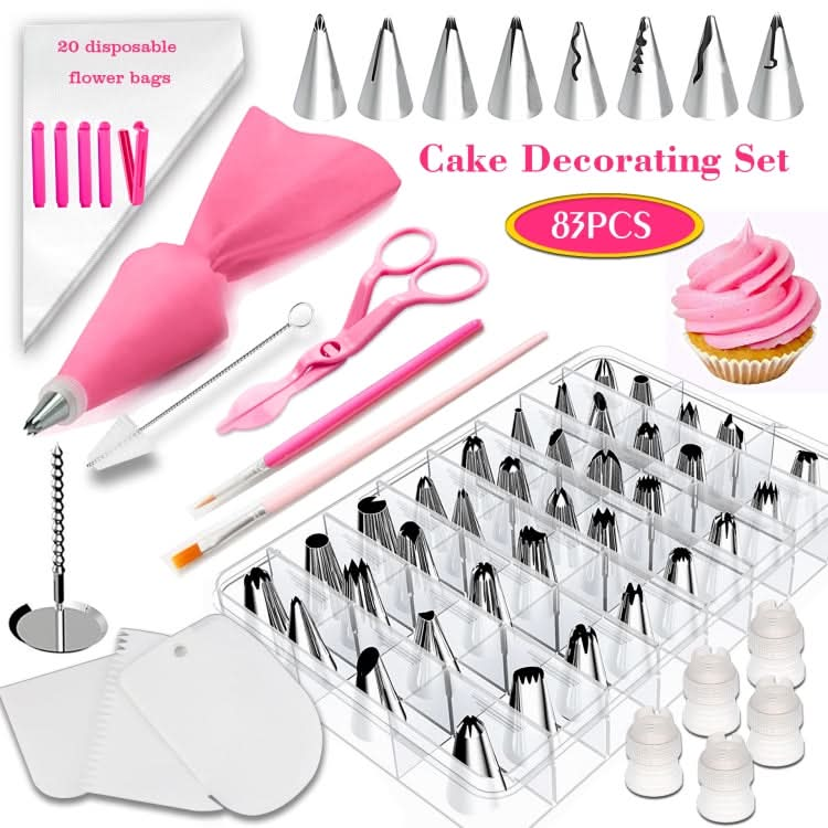 83 in 1  Cake Decorating Mouth Baking Tool Set Icing And Pastry Coloring Utensils-Reluova