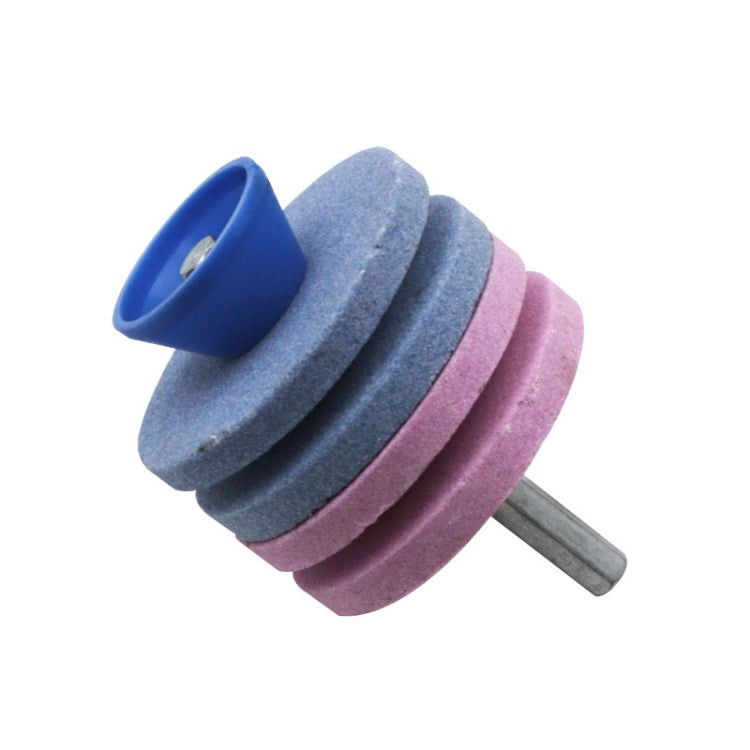 Lawn Mower Sharpener Grinding Wheel Sharpener Industrial Grinding Head, Specification: 4-layer Blue+Pink