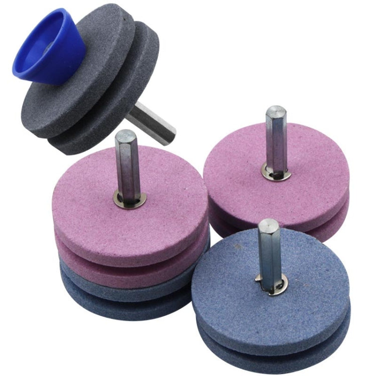 Lawn Mower Sharpener Grinding Wheel Sharpener Industrial Grinding Head, Specification: 4-layer Blue+Pink My Store