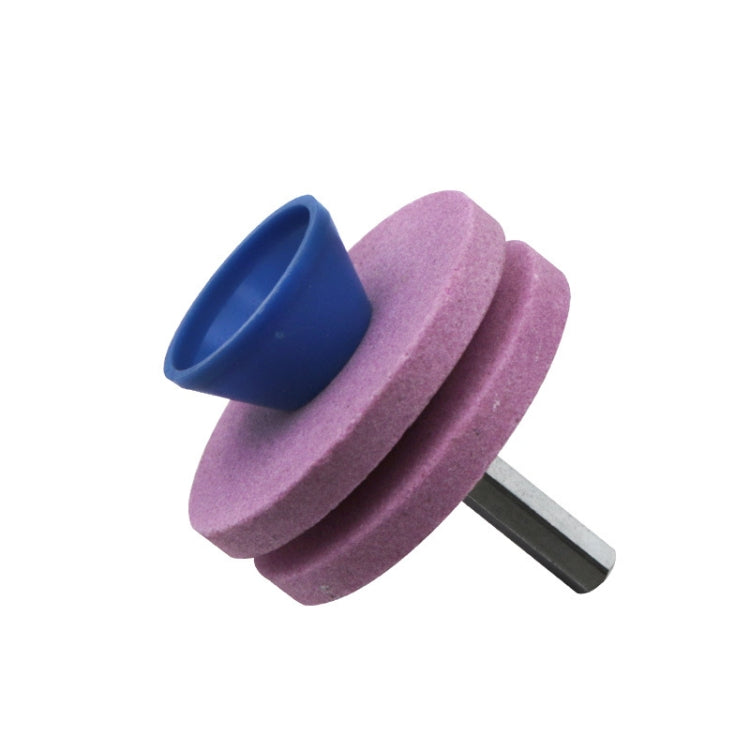 Lawn Mower Sharpener Grinding Wheel Sharpener Industrial Grinding Head, Specification: 4-layer Blue+Pink My Store