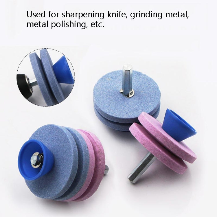 Lawn Mower Sharpener Grinding Wheel Sharpener Industrial Grinding Head, Specification: 4-layer Blue+Pink My Store