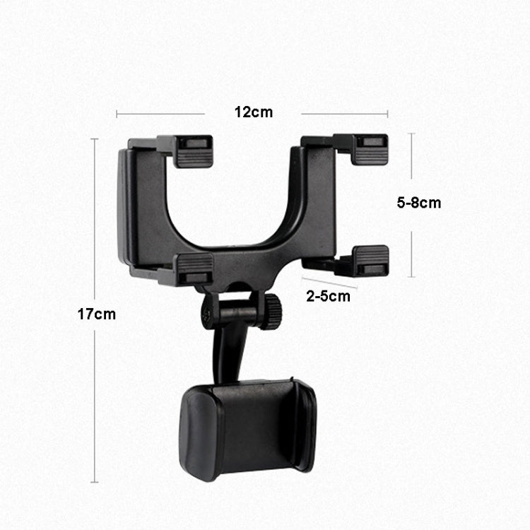 2 PCS Car Rearview Mirror Mobile Phone Bracket Tachograph Fixing Clip-Reluova