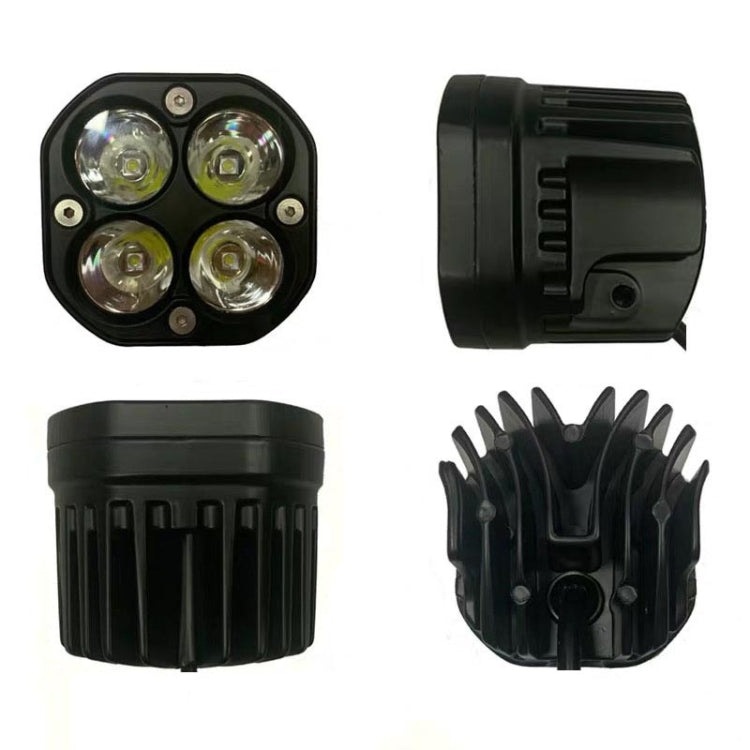 40W White Light Motorcycle LED Spotlight Headlight Car Front Bumper Light Off-Road Vehicle Modified Roof Light