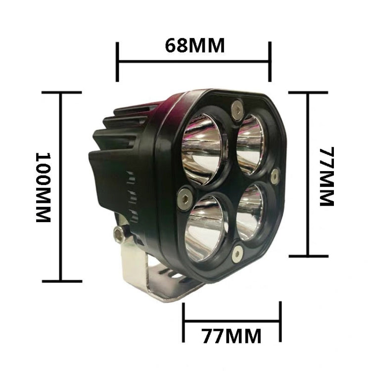 40W White Light Motorcycle LED Spotlight Headlight Car Front Bumper Light Off-Road Vehicle Modified Roof Light ÎҵÄÉ̵ê