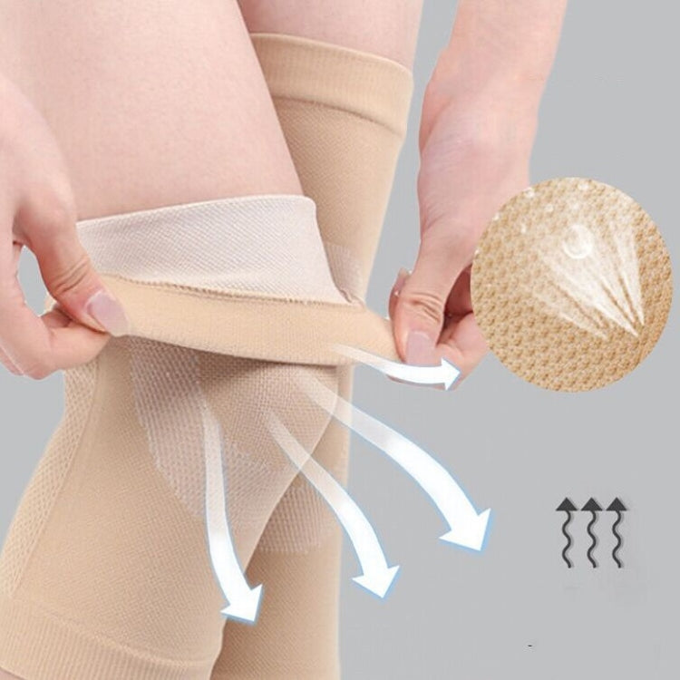 Thin Nylon Stockings Joint Warmth Sports Knee Pads, Specification: L (Black)