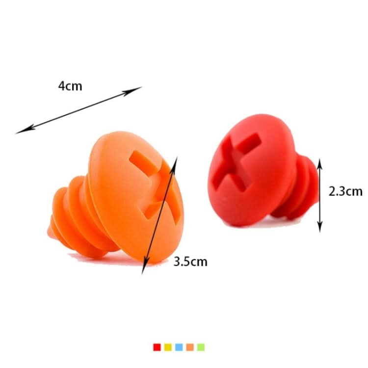 5pcs Screw Shape Red Wine Preservation Silicone Bottle Stopper Random Colour Delivery-Reluova