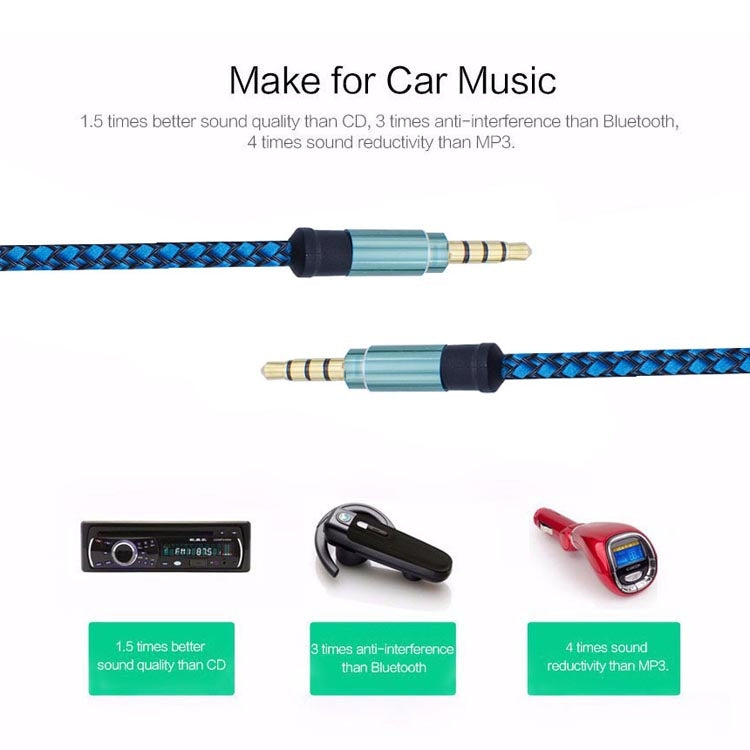 3.5mm Male To Male Car Stereo Gold-Plated Jack AUX Audio Cable For 3.5mm AUX Standard Digital Devices-Reluova