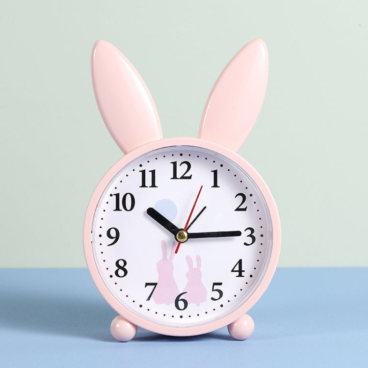 Simple Cartoon Rabbit Alarm Clock Ornaments Bedroom Decoration Bedside Mute Sweeping Small Alarm Clock, Color And Style Random Deilvery My Store