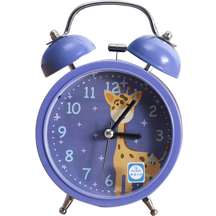 Cartoon Alarm Clock Ringing At The Bedside Of Students Metal Alarm Clock With Night Light, Color Random Deilvery My Store