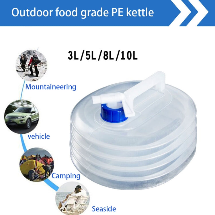 PE Folding Water Bag Shrink Bucket Outdoor Portable Water Bottle Reluova