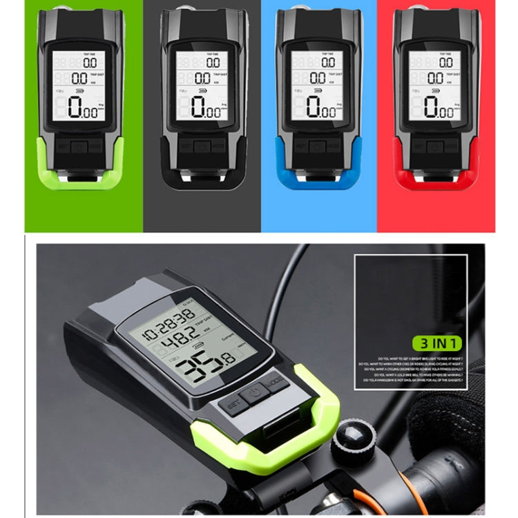 3 In 1 Wireless Bicycle Code Meter Lamp Strong Light Front Light Reluova