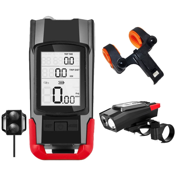 3 In 1 Wireless Bicycle Code Meter Lamp Strong Light Front Light Reluova