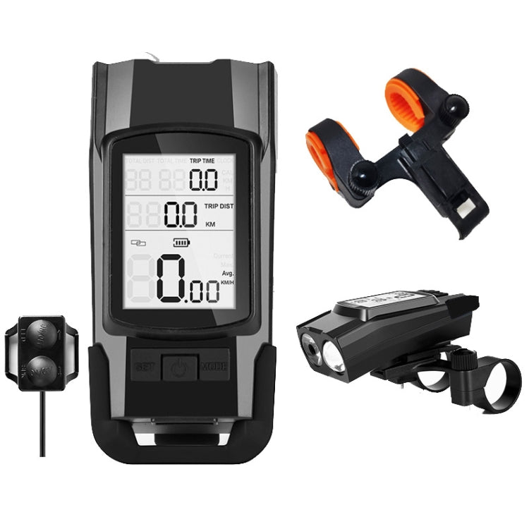 3 In 1 Wireless Bicycle Code Meter Lamp Strong Light Front Light Reluova