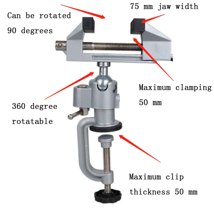 Universal Aluminum Alloy 360 Degree Rotating Small Bench Vise My Store