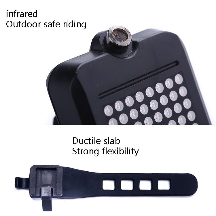 Intelligent Steering Brake Tail Light USB Rechargeable Bicycle Light Cycling Warning Safety Light Reluova