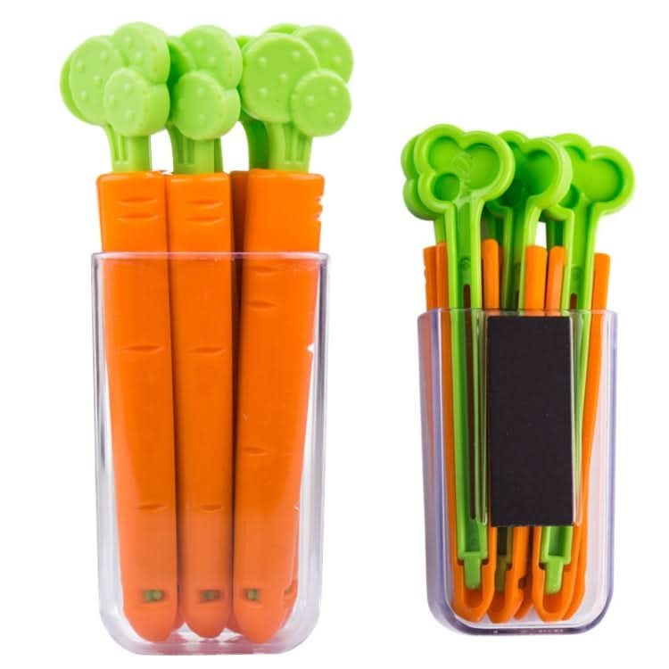 5 Sets Carrot Sealing Clip Food Bag Sealing Clip With Magnet Box-Reluova