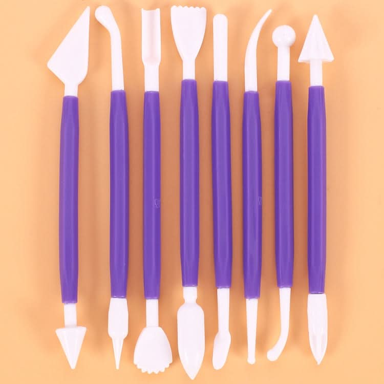 2 Sets Carving Pen Cake Fondant Carving Knife Making Cutting Tool 01030 Purple (OPP Bag Packaging)-Reluova