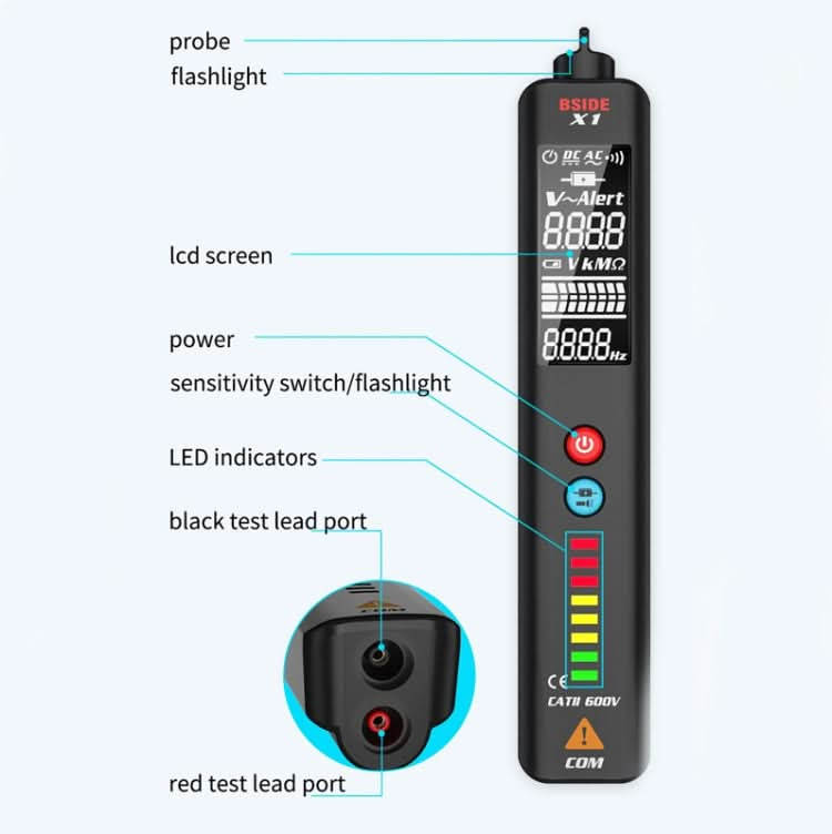 BSIDE X1 Smart Digital Multimeter Test Electric Pen Voltage Detector My Store