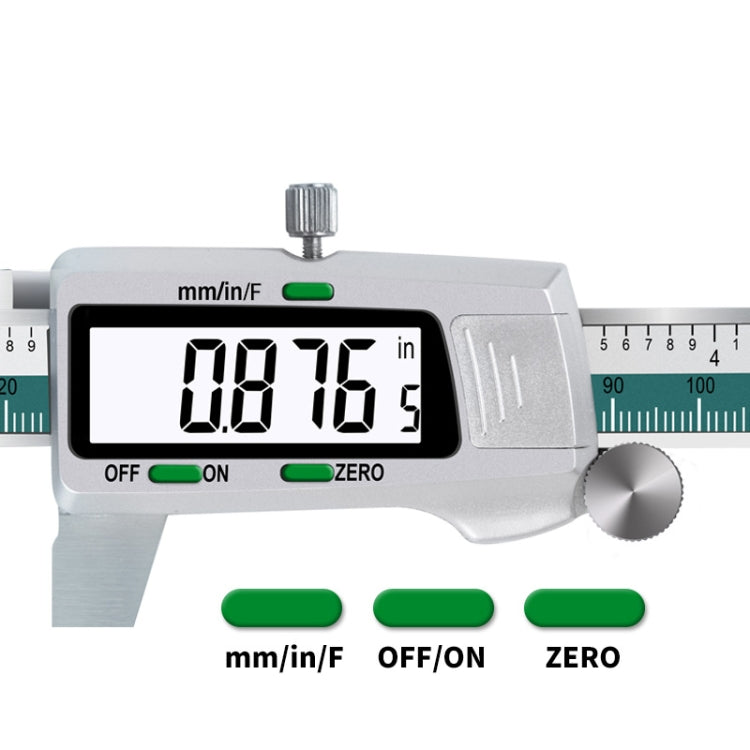 ET50 0-150mm Green Stainless Steel Vernier Caliper With Digital Display My Store