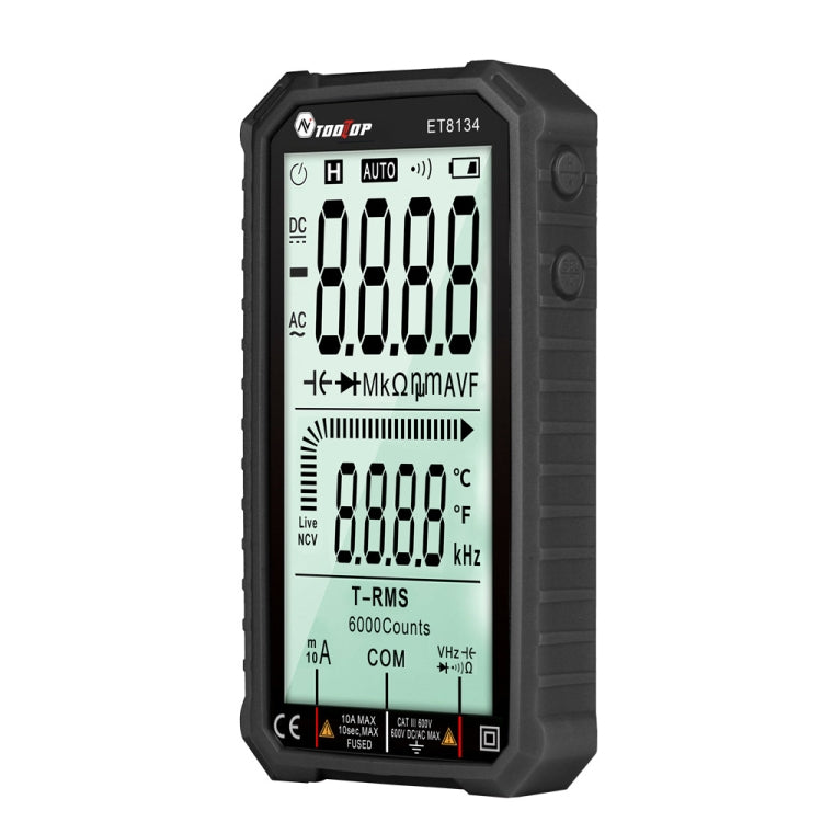 TOOLTOP ET8134 4.7 Inch LCD Full-Screen Multimeter With Color Change Alarm Function