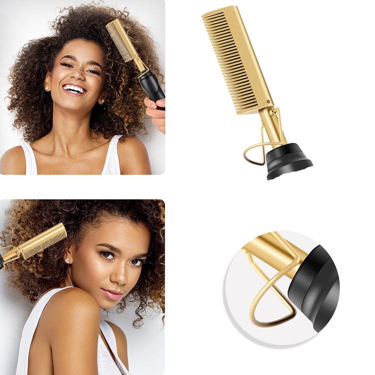 Multifunctional Comb Dry And Wet Dual-Use Curly Hair Straightening Stick Electric Perm Comb Reluova