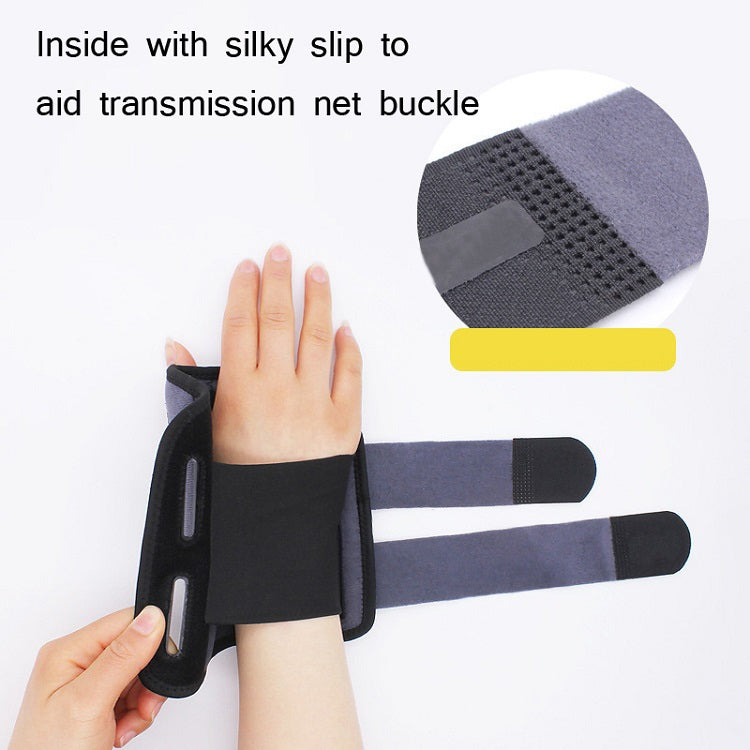 Two-Way Compression Stabilized Support Plate Wrist Brace Fracture Sprain Rehabilitation Wrist Brace, Specification: Right Hand S (Black)