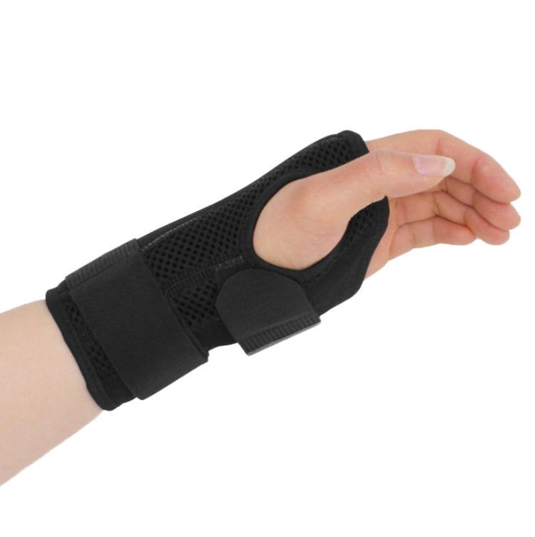 Two-Way Compression Stabilized Support Plate Wrist Brace Fracture Sprain Rehabilitation Wrist Brace, Specification: Right Hand S (Black)