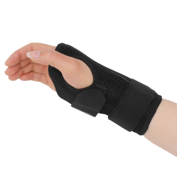 Two-Way Compression Stabilized Support Plate Wrist Brace Fracture Sprain Rehabilitation Wrist Brace, Specification: Right Hand S (Black) Reluova