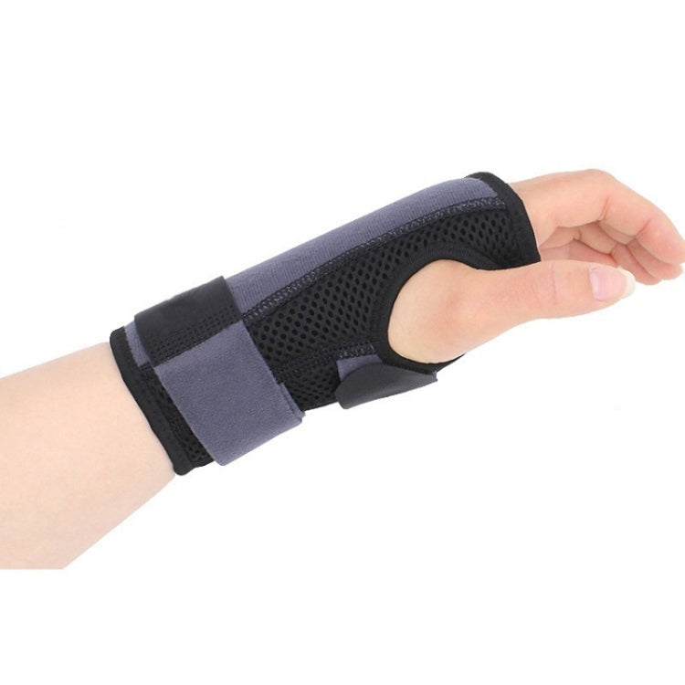 Two-Way Compression Stabilized Support Plate Wrist Brace Fracture Sprain Rehabilitation Wrist Brace, Specification: Right Hand S (Black)