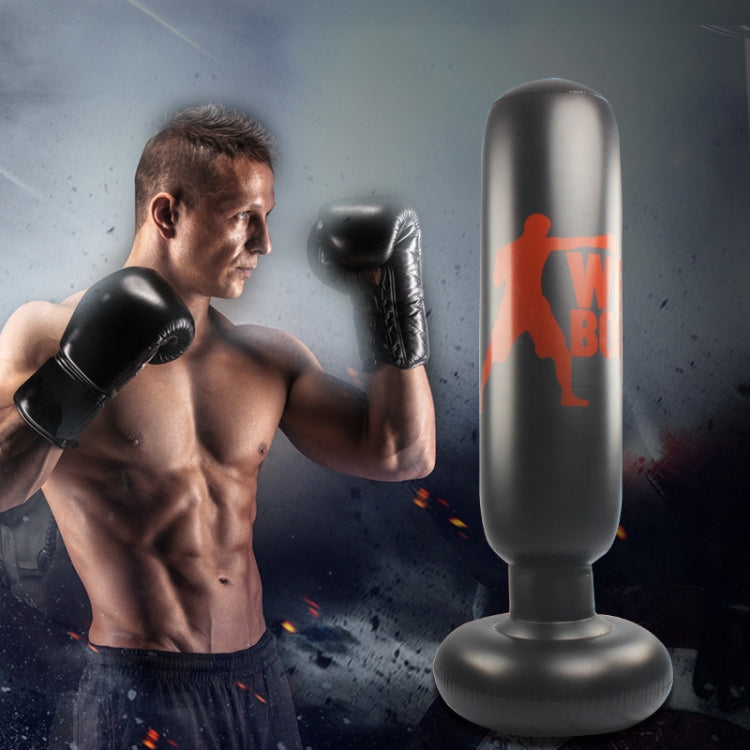 Fitness Vertical Inflatable Punching Bag Boxing Column Tumbler Punching Bag Catharsis Column, Height: 1.6m Reluova