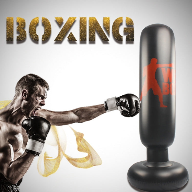 Fitness Vertical Inflatable Punching Bag Boxing Column Tumbler Punching Bag Catharsis Column, Height: 1.6m Reluova