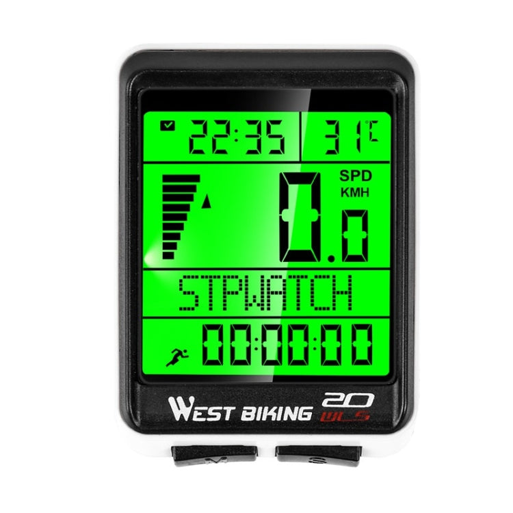 WEST BIKING Mountain Bike Wireless Code Meter Large-Screen Multifunctional Waterproof Speedometer Reluova