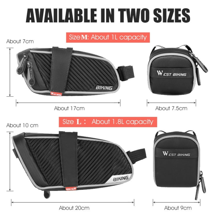 WEST BIKING Bicycle Waterproof Tail Bag Mountain Bike Riding Equipment Saddle Bag