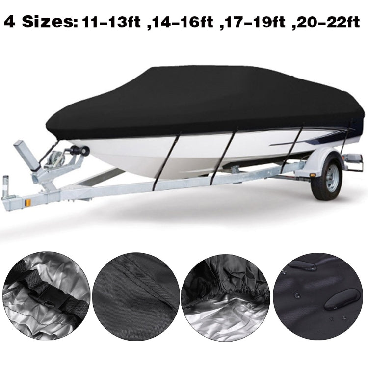 210D Waterproof Boat Cover Speedboat Towed Fishing V-Shaped Boat Cover Rain And Sun Protection Cover-Reluova