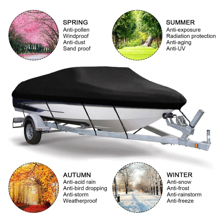 210D Waterproof Boat Cover Speedboat Towed Fishing V-Shaped Boat Cover Rain And Sun Protection Cover-Reluova