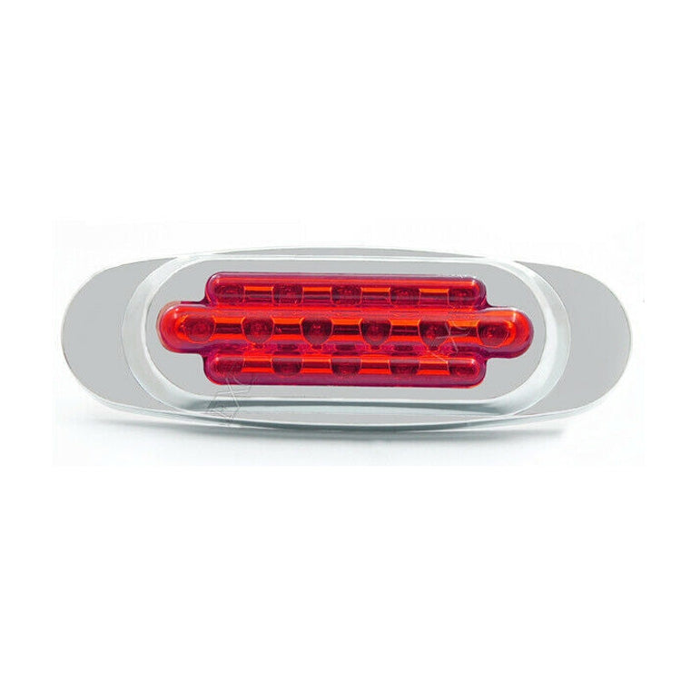 12-24V 2000-4000K 16 LEDs Electroplating Side Lights Side Tail Lights Cargo Truck Modification Light