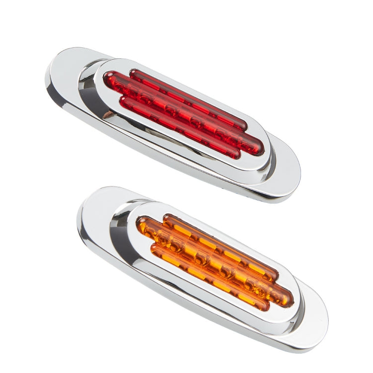 12-24V 2000-4000K 16 LEDs Electroplating Side Lights Side Tail Lights Cargo Truck Modification Light