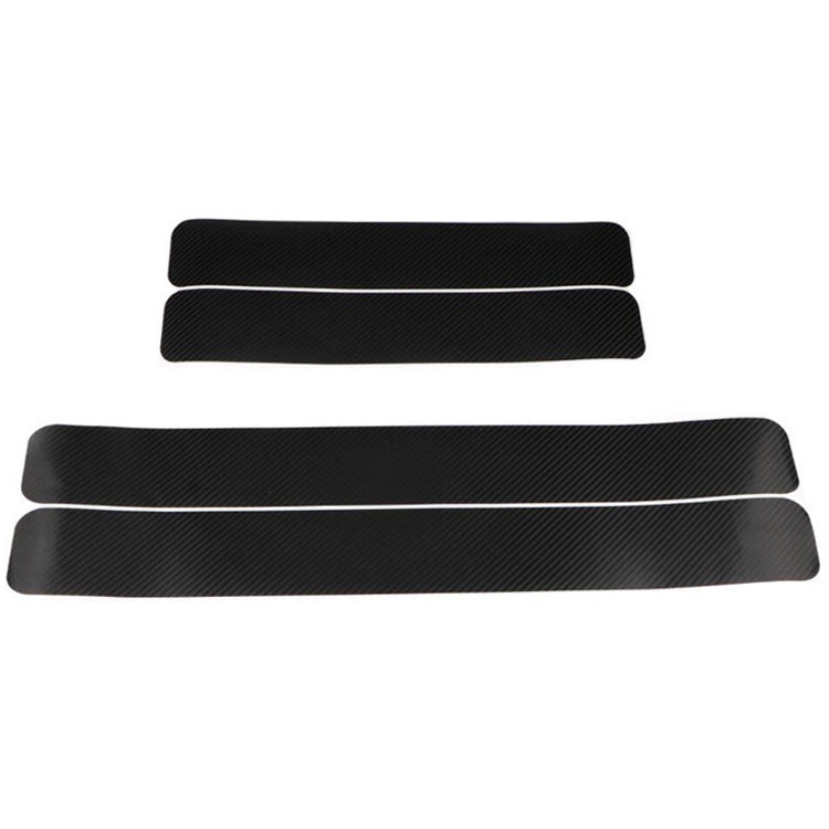 5 Sets Car Threshold Carbon Fiber Sticker Car Door Scratch Strip Anti-Kick Film Protective Pad Threshold Strip-Reluova